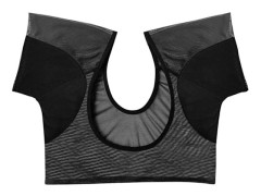 2-pack svettavvisande linnen för armhålor, andningsbara och tvättbara, kortärmade och svettsäkra. black L