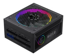 GameMax RGB Series RGB 850G - Nätaggregat (intern) - ATX12V 2.53 - 80 PLUS Gold - AC 110-240 V - 850 Watt - svart