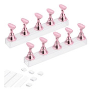 Akryl nagelkonst displayställ, kristallställ för DIY nagelkonst, magnetiskt träningsställ.
