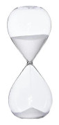 5/30/60 Minuter Rund Sandtimer Personlighet Glas Timglas Ornament Nyhet Tidshanteringsverktyg White 60 minutes