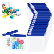 24x återförslutningsbara påsar - Smyckespåsar - Godispåsar - Pillerpåsar - Flygplan - Små påsar - Självhäftande resa - Dragkedjepåsar - Organizer med Slide
