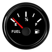 Bil Digital Bränslenivåmätare 52mm 0~190 ohm E-1/2-F för Motorcykel Bil Båt 12V 24V med Röd Bakgrundsbelysning IP67 Vattentät (BN)