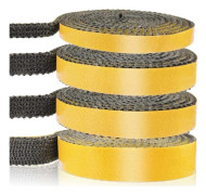 Self-adhesive braided seal for chimney, stove, flue pipe, oven door, heat-resistant seal (3 mm x 10 mm x 2 m) KLB