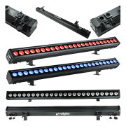 EVOLIGHTS GLAZE BAR 24x4W RGBW IP65 LED-belysningslist utomhus scenbelysning