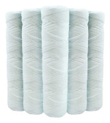 Förpackning med 5 st 9 3/4 tums anti-sediment vattenfilterpatroner - 20 mikron kompatibla med 10 tums filter
