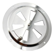 Rund ventilationsgaller, justerbar luftventilöppning, luftintag och frånluftsventil i rostfritt stål, runt frånluftsventilgaller Ø125mm (LGL)