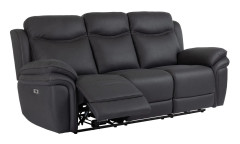 Livaro Reclinersoffa 3-sits Elektrisk - Svart