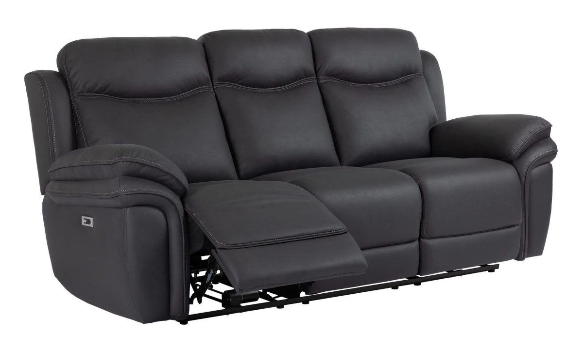 Livaro Reclinersoffa 3-sits Elektrisk - Svart