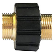 Hose Quick Connector M22 x 1.5 Double Plug Pressure Washer Adapter (14mm