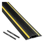 Skyddshölje för en 9-meters jordkabel. Mått: 30 mm (bredd) x 10 mm (höjd). Längd: 9 meter. Svart/Gul