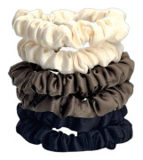 Yuaia Haircare Soft Satin Scrunchies Coffee 6 stk.