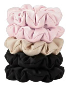 Yuaia 5-pak Soft Satin Scrunchies Medium Blush 5 stk.