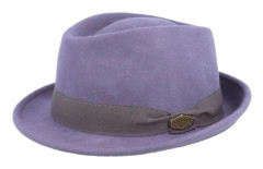 MJM Hats - Grå trilby Hatt - Snap Wool Felt Anthracite Trillby @ Hatstore