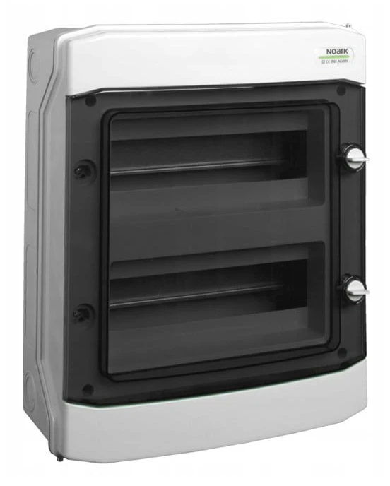 Installationskåpa i plast, ytmont., IP65, 2 rader, 12 moduler, 1000V DC