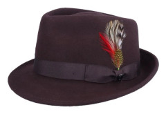 Jaxon & James - Brun trilby Hatt - Detroit Brown Trilby @ Hatstore