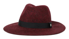 Coal - Röd trilby Hatt - Harmon Heather Burgundy Trilby @ Hatstore
