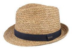 Barts - Beige straw Hatt - Grayden Hat Natural Straw Trilby @ Hatstore