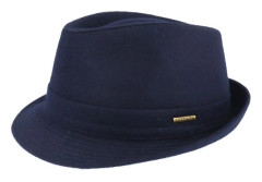 Stetson - Blå trilby Hatt - Wool Navy Trilby @ Hatstore