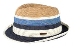 Barts - Multi trilby Hatt - Loet Navy/White/Brown Trilby @ Hatstore
