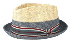 Bailey - Beige trilby Hatt - Craig Navy/Natural Trilby @ Hatstore