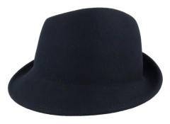 Seeberger - Svart trilby Hatt - "Felt Black Trillby " @ Hatstore