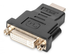 Digitus AK-330505-000-S HDMI / DVI Adapter [1x HDMI hane - 1x DVI-hona 24+5 pol] Svart