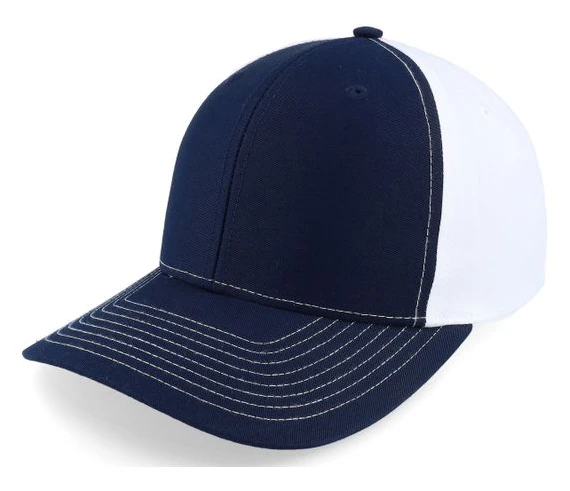 Richardson - Blå adjustable Keps - 312 Split Navy/White Adjustable @ Hatstore