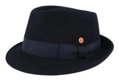 Mayser - Svart trilby Hatt - Troy Wolga Black Black Trilby @ Hatstore