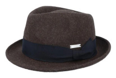 Seeberger - Brun trilby Hatt - Felt Teak Trilby @ Hatstore