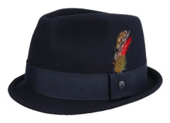 Jaxon & James - Svart trilby Hatt - Crushable Dekker Black Trilby @ Hatstore