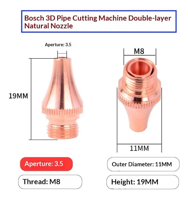 BOCI ting Munstycke D11 H19 M8 Enkel Dubbel Lager Kaliber 1.0-5. B12