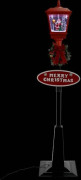 Jul-lampstativ - Exklusivt hem - 180 cm - Snöfunktion (inbyggd pump) - 19 inbyggda LED-lampor svart och röd