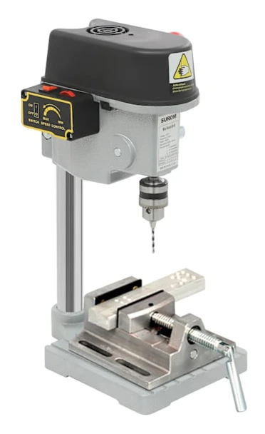 Mini bänkborrpress - Pelarborrmaskin - 340W - 3 Hastigheter - Upp till 16000 rpm - 220V 50Hz EU-kontakt - Borstad kopparmotor - Silver