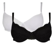 Underbar T-shirt-bh för dam (2-pack)