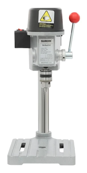 Mini bordsborrmaskin - 5158A - 340 W - 3 Hastigheter - Borrchuck 1–10 mm - Borrdjup 25 mm - 220 V EU-kontakt - Stål & gjutjärn