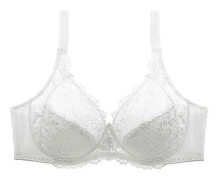 Stora storlekar Damunderkläder BH Transparent Sexig Spets 36 38 40 42 44 46 EF Kupa Dam BH Vit 90f