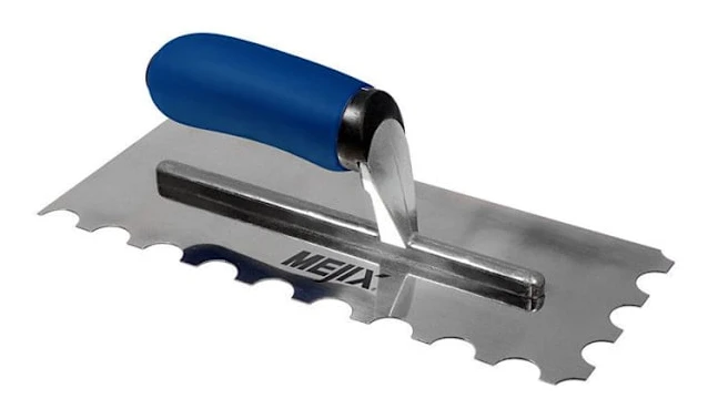 Tandad stålspatel 285 x 115 mm U 20 x 10 - Mejix - 180256