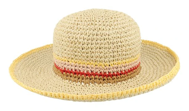 Seeberger - Beige straw Hatt - Paper Crochet Cloche Linen/Lemon Straw Hat @ Hatstore