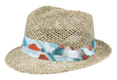 Seeberger - Beige trilby Hatt - Seegras Natural Trilby @ Hatstore