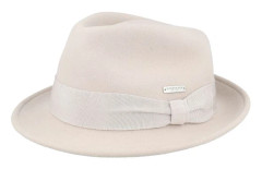 Seeberger - Beige trilby Hatt - Woolfelt Stone Trilby @ Hatstore