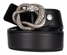 JUST CAVALLI Herrbälte i Läder NODO SNAKE ITALY - Storlek: 110