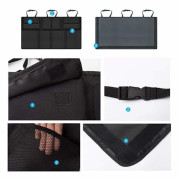 Car Trunk Organizer 8 Pockets Car Organizer Plus Compartment Car Travel Hanging Storage Bag Car Seat Tidy Pocket Organizer, Black