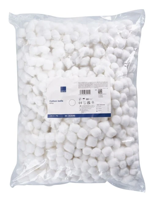 Bomullsbollar ABENA vit 1 100 st/förp latexfri steril