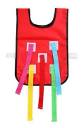【BQ】2xKids Catch the Tail Kindergarten Sports Game Vest Training Equipment Red