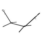 Svart metallhängmattsstöd 300 cm