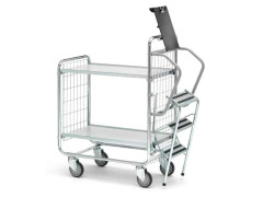 Vagn med 2 hyllor 1120x460x1020 mm