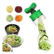 Lauwexe – Spiralizer grönsaksskärare – BPA-fri ABS-plast och 304 rostfritt stål – För zucchini, morötter, gurka – Kompakt och lättviktig (FMY)