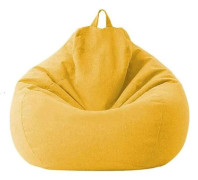 AMOUNE Sittsäcksöverdrag - Endast ofyllt med dragkedja för vuxna, barn och tonåringar - 80x90cm (FMY) YELLOW