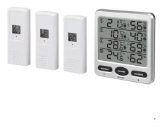 Radiostyrd termo-hygrometer Renkforce silver