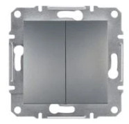 Schneider Electric dubbeltryckknapp Asfora utan ram stål (EPH1100162)